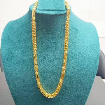 22crt Gold Stylish Hollow Chain by Suvidhi Ornaments