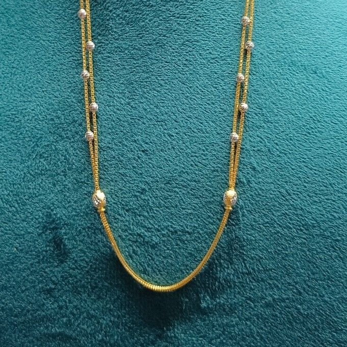 916 Gold Light Weight Fancy Chain