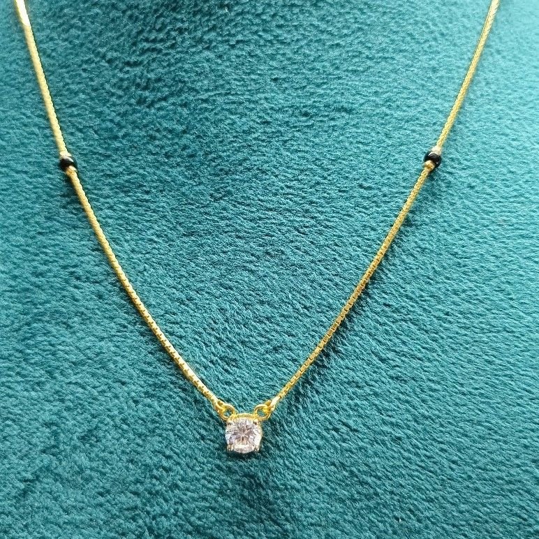 916 Gold Light Weight CZ Mangalsutra