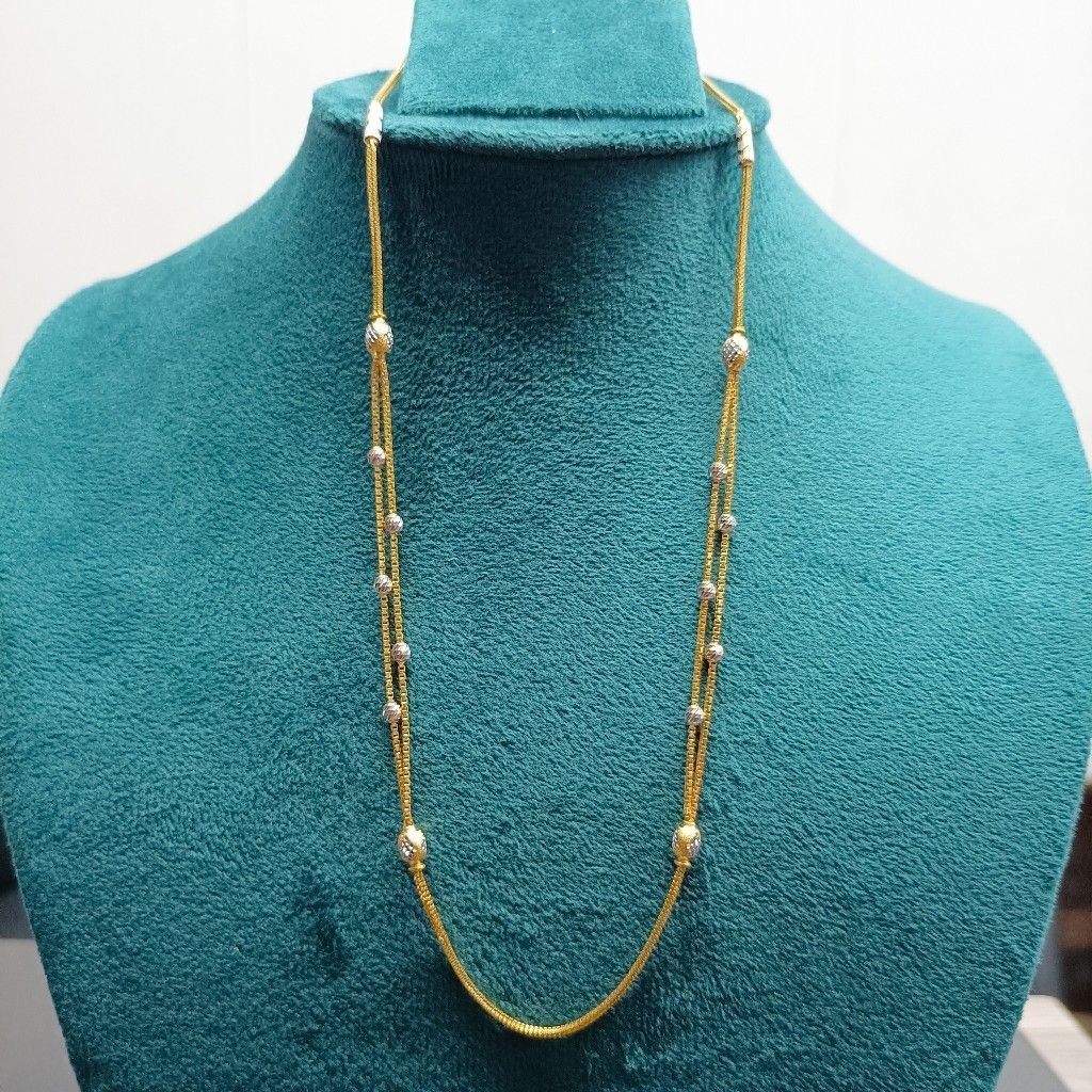 916 Gold Light Weight Fancy Chain
